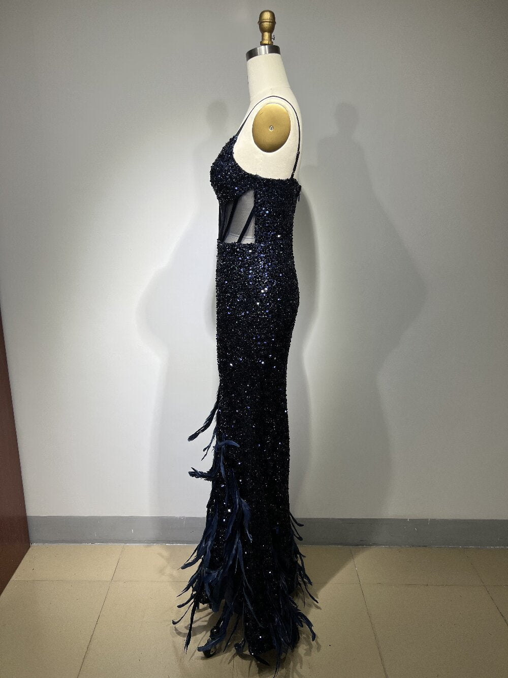 Embellished Maxi Dress for Social Events and Formal Occasions Long Evening Gown