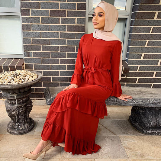 Maxi Dress for Women Ruffled Sleeves and Flowing Design for Everyday Wear