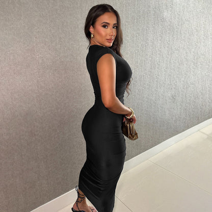 VNeck Maxi Dress for Women Sophisticated Slim Fit Party Attire