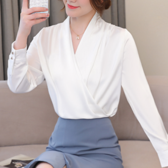 Klasina - Elegante Draped Blouse