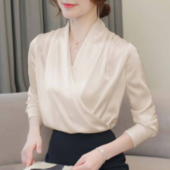 Klasina - Elegante Draped Blouse