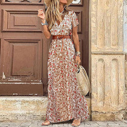 Elyssa - Oranje Boho Jurk