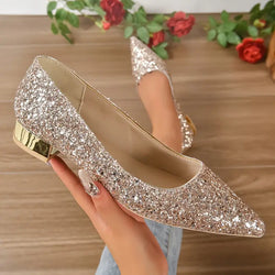 Gretl - Glitter Puntige Flats