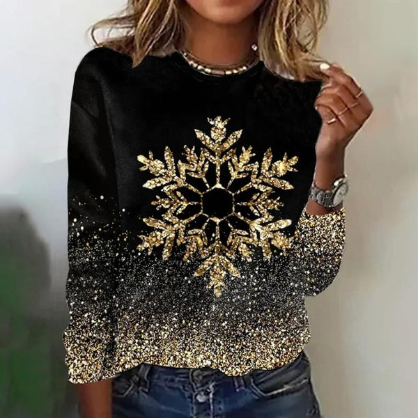 Feike - Glitter Sneeuwvlok Sweatshirt