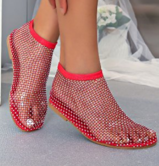 Monica - Mesh Strass Sandaal