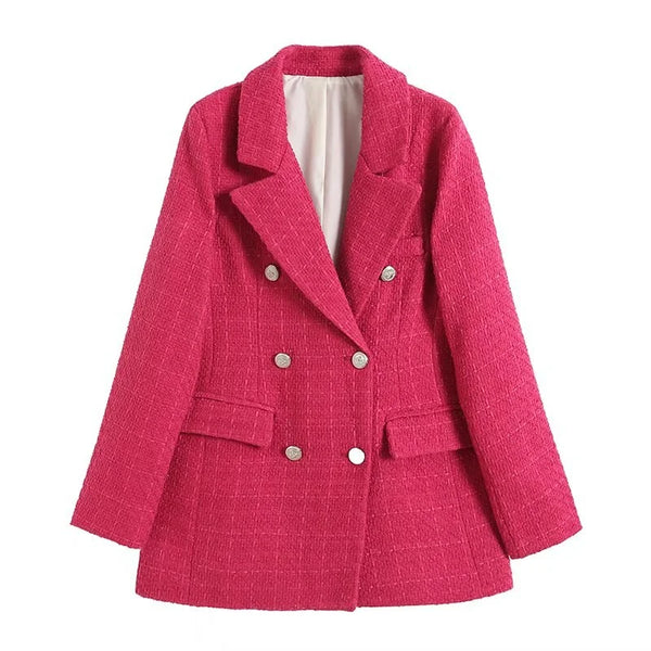 Haylie - Mid-lange Tweed Blazer